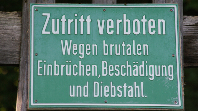 Zutritt verboten Zutritt verboten