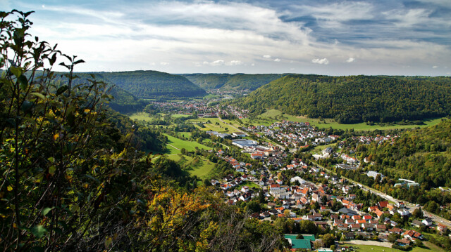 Blick vom Eckfelsen auf Bad Ditzenbach