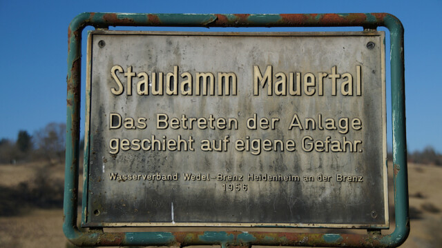 Staudamm Infotafel