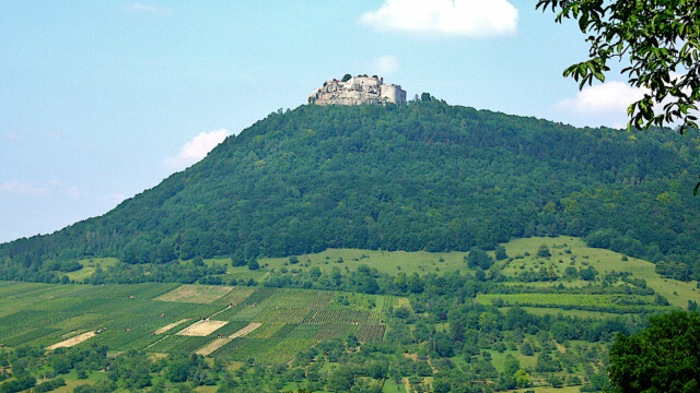 Blick vom Hörnle auf die Burgruine Hohenneuffen Blick vom Hörnle auf die Burgruine Hohenneuffen